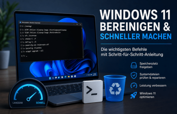 Windows 11 bereinigen und schneller machen – die wichtigsten Befehle mit Schritt-für-Schritt-Anleitung