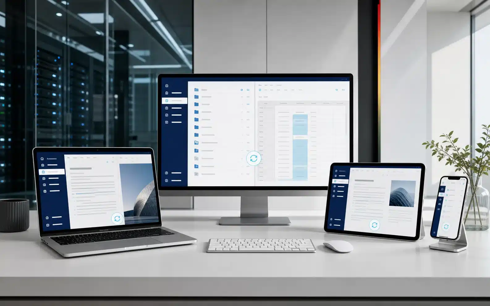 Synchronisierte Nextcloud-Datenablage mit Online-Office auf mehreren Geräten