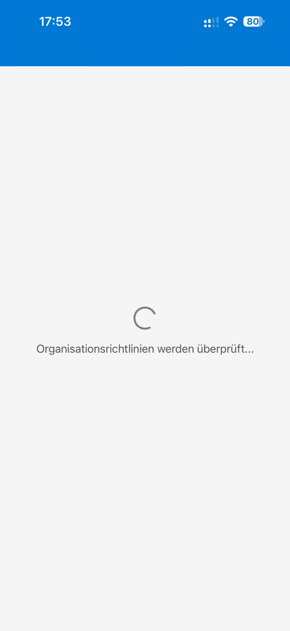 Microsoft Authenticator auf dem iPhone: Organisationsrichtlinien werden überprüft